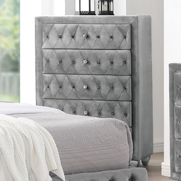 Gray Wood Queen 5-Piece Bedroom Set CM7130 - Image 4