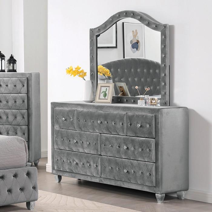 Gray Wood Queen 5-Piece Bedroom Set CM7130 - Image 3