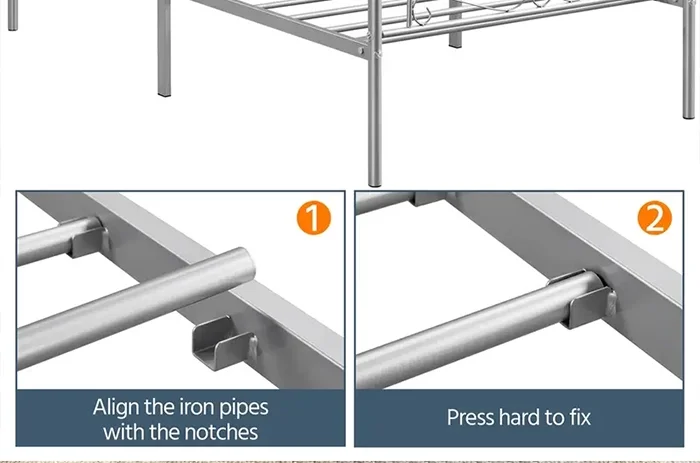 Costoffs Metal Bed with Headboard - Image 4