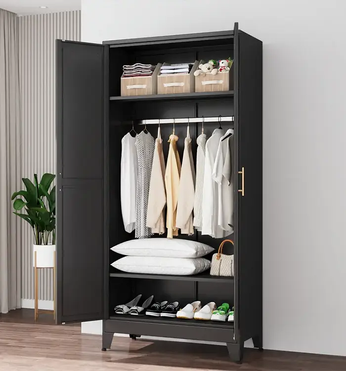 Metal 2-Door Wardrobe - Image 3